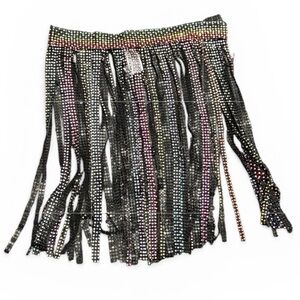 Forever 21 sequin beaded fringe skirt festival belt